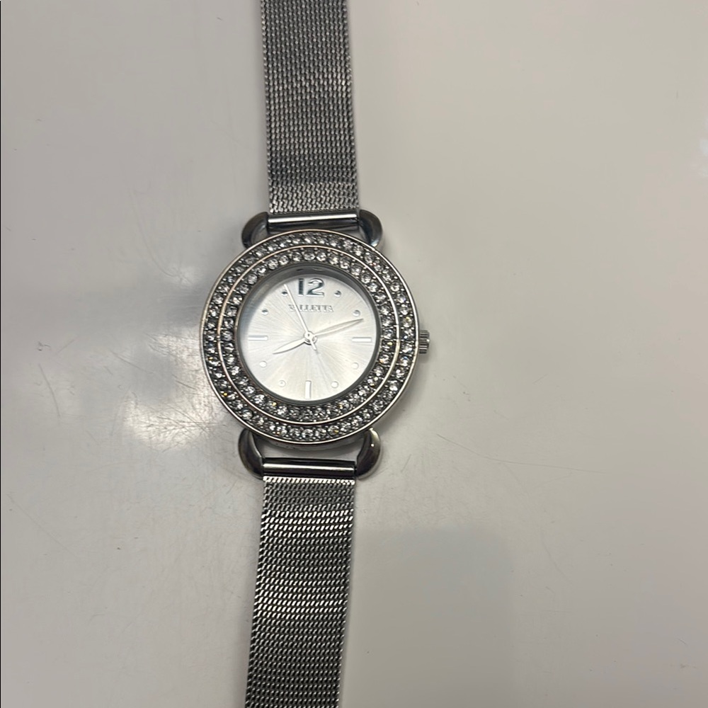 Valletta Silver Watch with Crystal Accents
